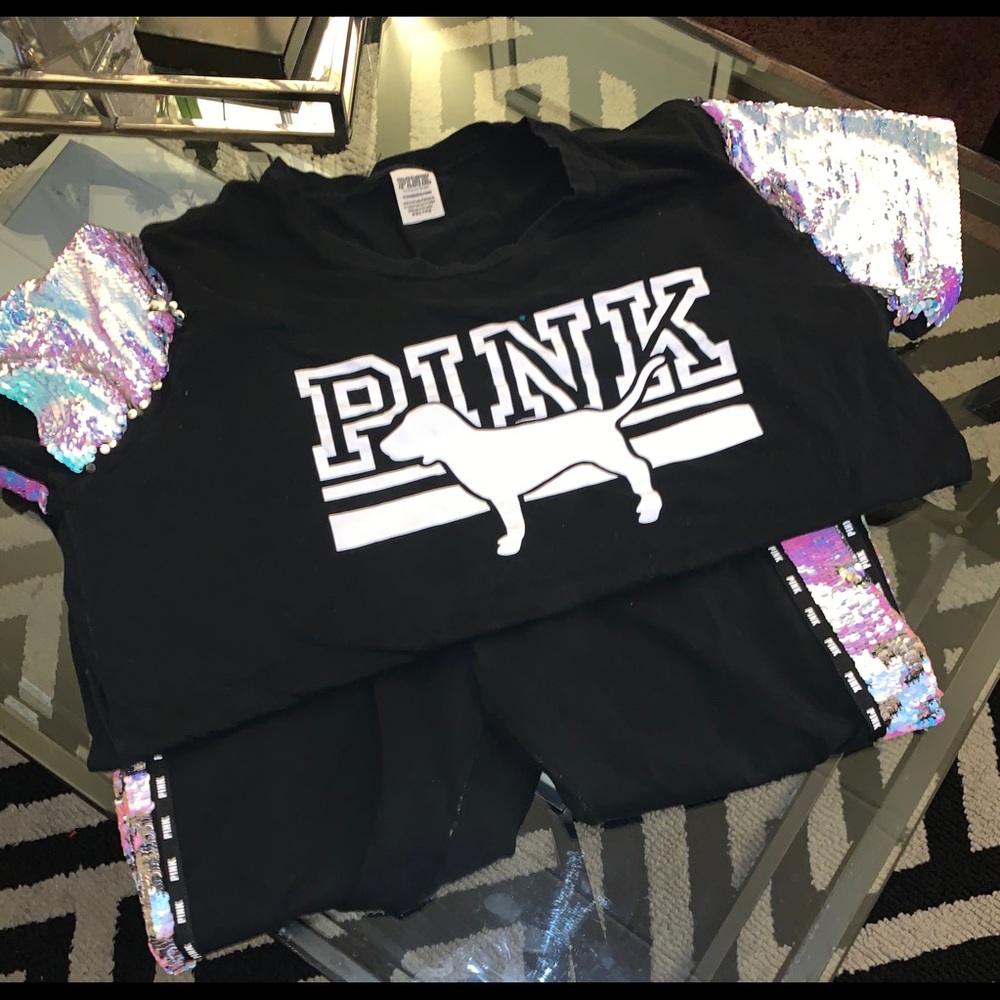 Pink Sequin Yoga Pants and Matching Top
